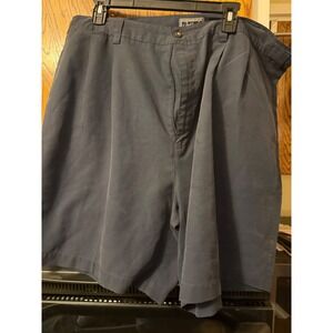 Bobby G New York Mens Navy Blue Pleated Dress Shorts Size 42 Rayon‎ Blend